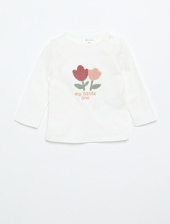 T-shirt in jersey a maniche lunghe