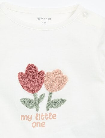 T-shirt in jersey a maniche lunghe