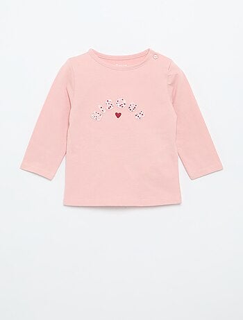 T-shirt in jersey a maniche lunghe