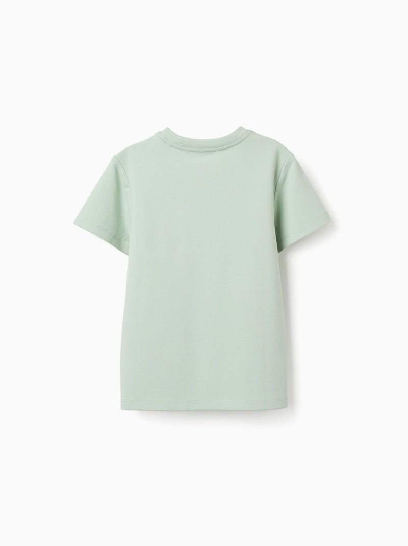 Maglietta in piqué di cotone con tasca Verde chiaro - Kiabi