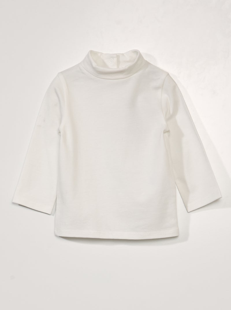 Maglietta in tinta unita in jersey Bianco - Kiabi