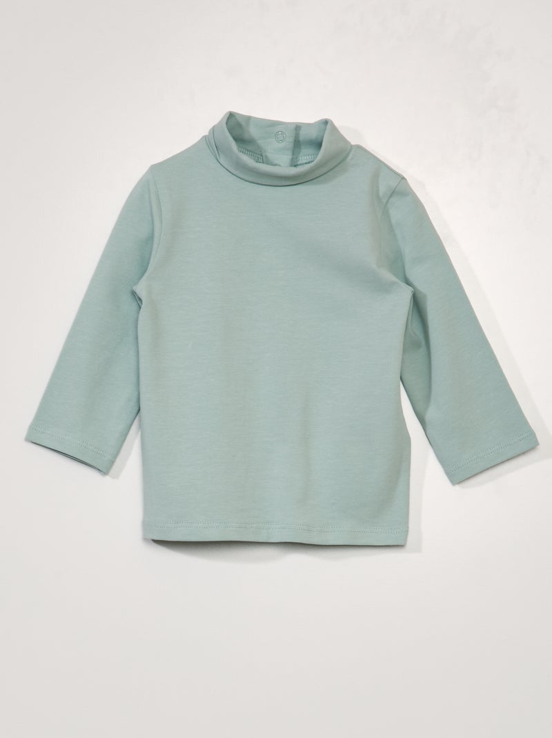 Maglietta in tinta unita in jersey BLU - Kiabi