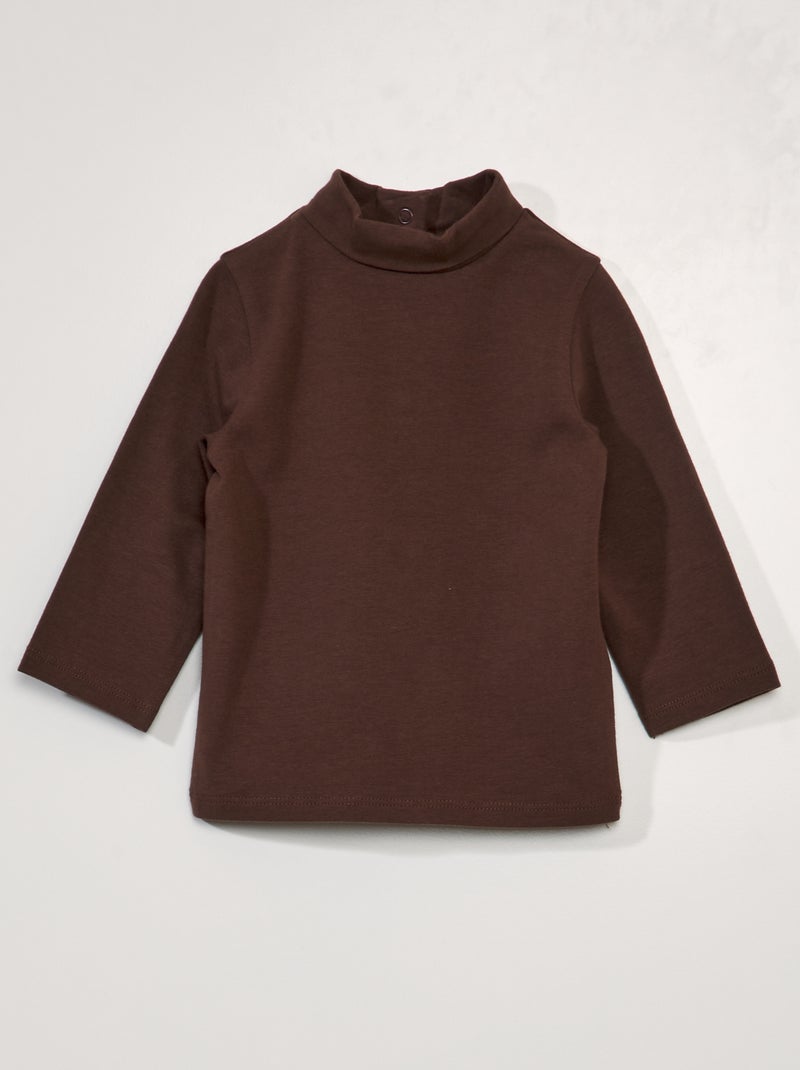 Maglietta in tinta unita in jersey MARRONE - Kiabi
