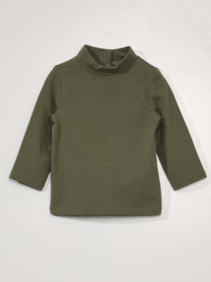 Maglietta in tinta unita in jersey VERDE - Kiabi