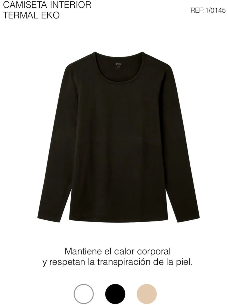 Maglietta interna termica Nero - Kiabi