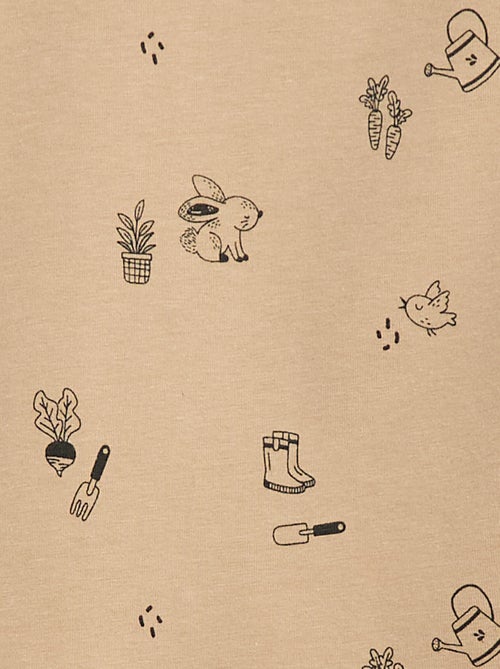 Maglietta intima a collo alto con motivo - Kiabi