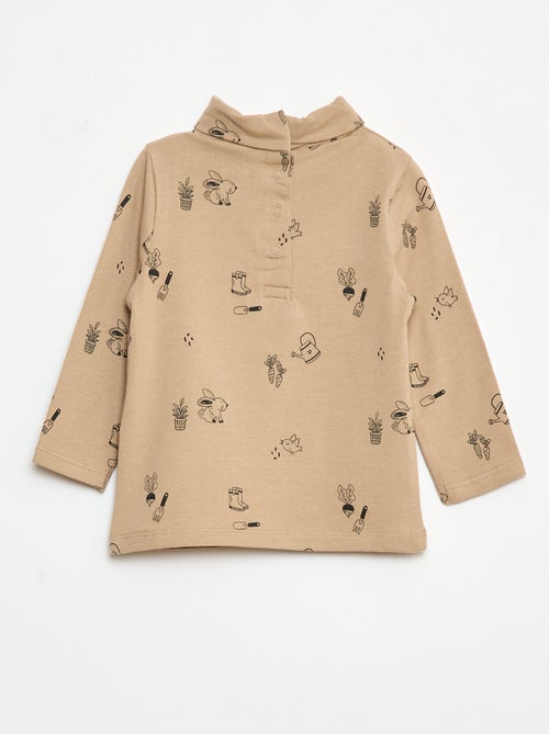 Maglietta intima a collo alto con motivo - Kiabi