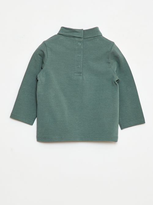 Maglietta intima a collo alto con motivo - Kiabi