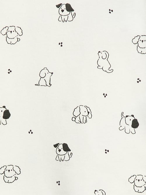 Maglietta intima con collo alto e motivo - Kiabi