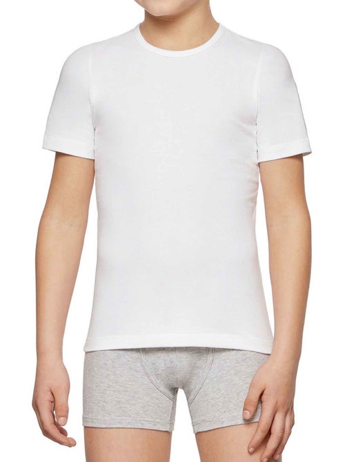 Maglietta intima ragazzo cotone collo rotondo | Impetus - Kiabi