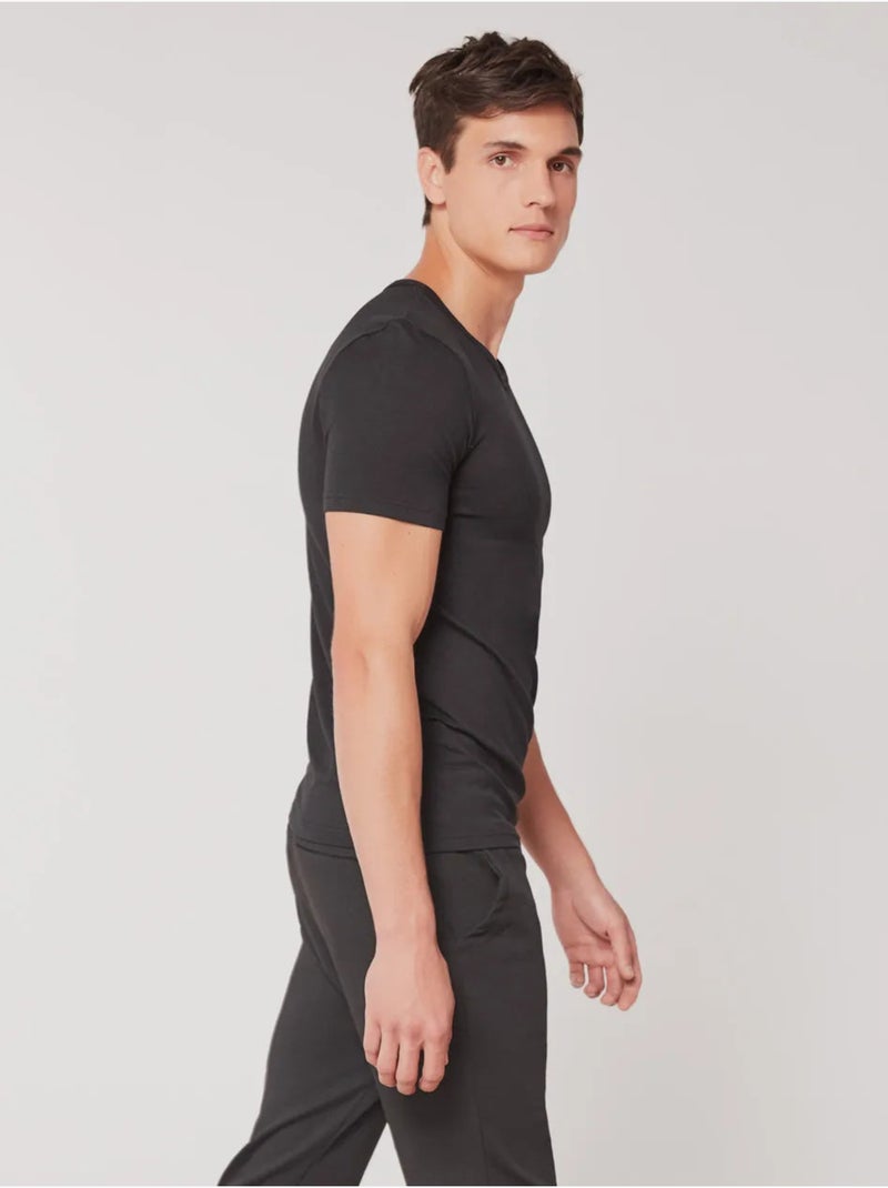 Maglietta intima termica da uomo Nero - Kiabi