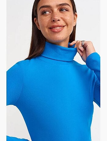 Maglietta jersey collo alto manica lunga dilvin