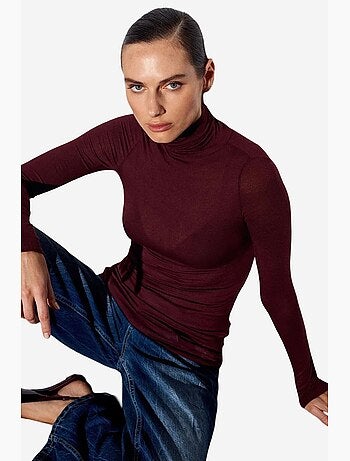 Blusa in jersey a collo alto slim fit dilvin