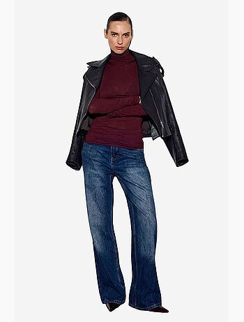 Blusa in jersey a collo alto slim fit dilvin