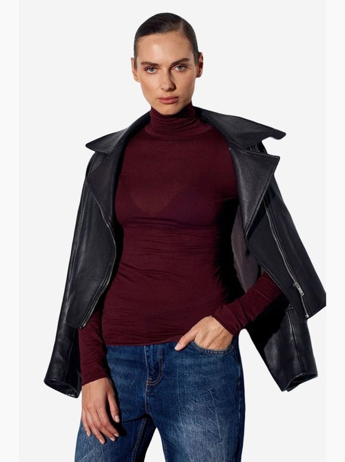 Maglietta jersey collo alto manica lunga dilvin - Kiabi