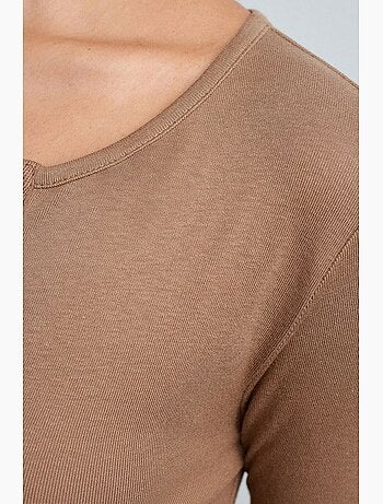 Blusa in jersey a maniche lunghe slim fit dilvin