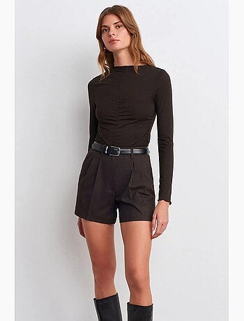 Maglietta jersey maniche lunghe aderente dilvin