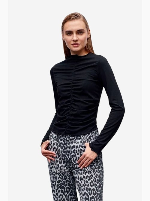 Maglietta jersey maniche lunghe aderente dilvin - Kiabi Maglietta jersey maniche lunghe aderente dilvin - Kiabi