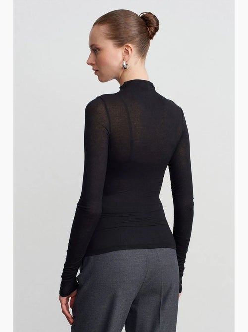 Maglietta jersey maniche lunghe aderente dilvin - Kiabi