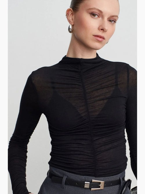 Maglietta jersey maniche lunghe aderente dilvin - Kiabi