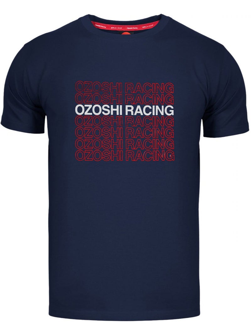 Maglietta logo ripetuto uomo - ozoshi Blu marino - Kiabi