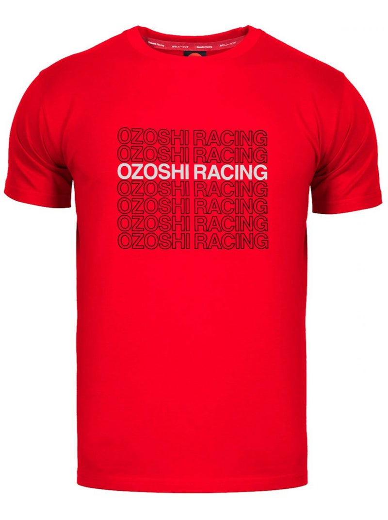 Maglietta logo ripetuto uomo - ozoshi Rosso - Kiabi