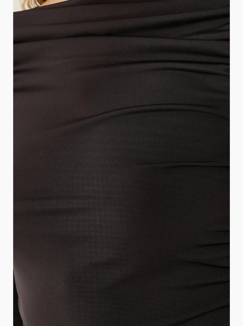 Maglietta manica lunga con drappeggio hiccup Nero - Kiabi