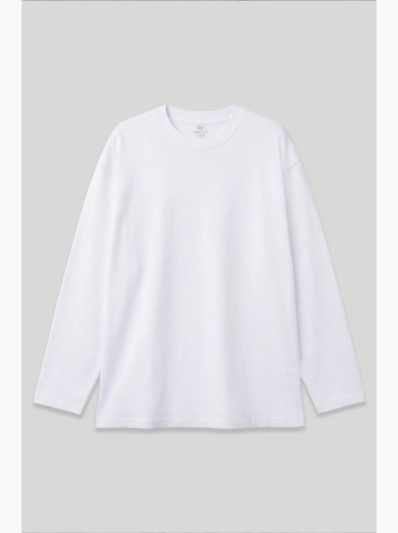 Maglietta manica lunga cotone elastan tommy Bianco - Kiabi