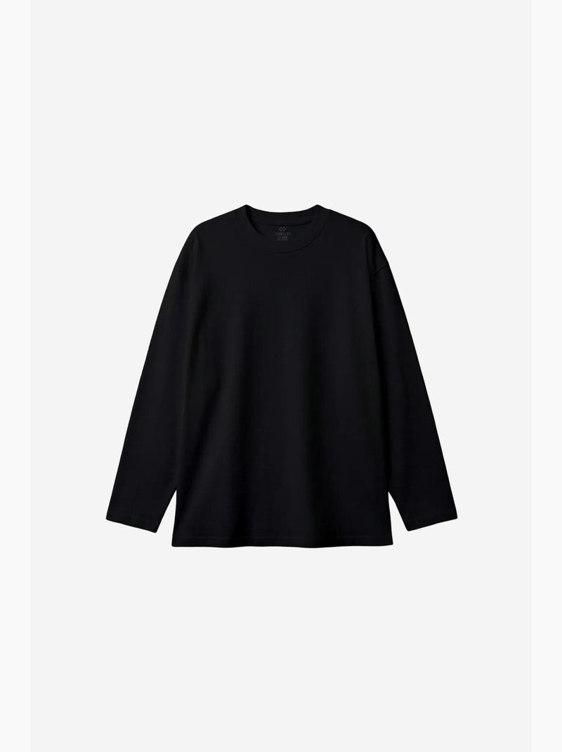 Maglietta manica lunga cotone elastan tommy Nero - Kiabi
