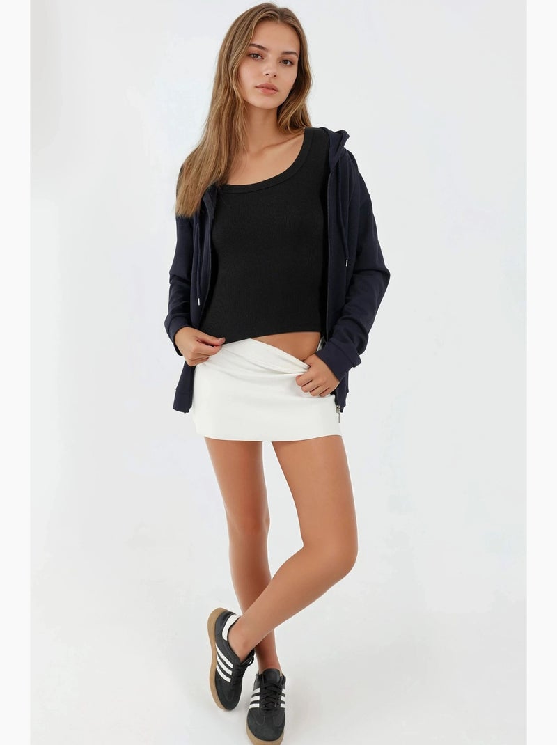 Maglietta manica lunga misto cotone hiccup Nero - Kiabi