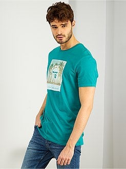 Taglie forti Uomo - Maglietta messaggio 'eco-design' - Kiabi