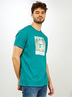 Taglie forti Uomo - Maglietta messaggio 'eco-design' - Kiabi