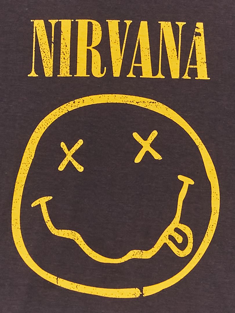 Nero Nirvana Smile Face Bambini T-Shirt 