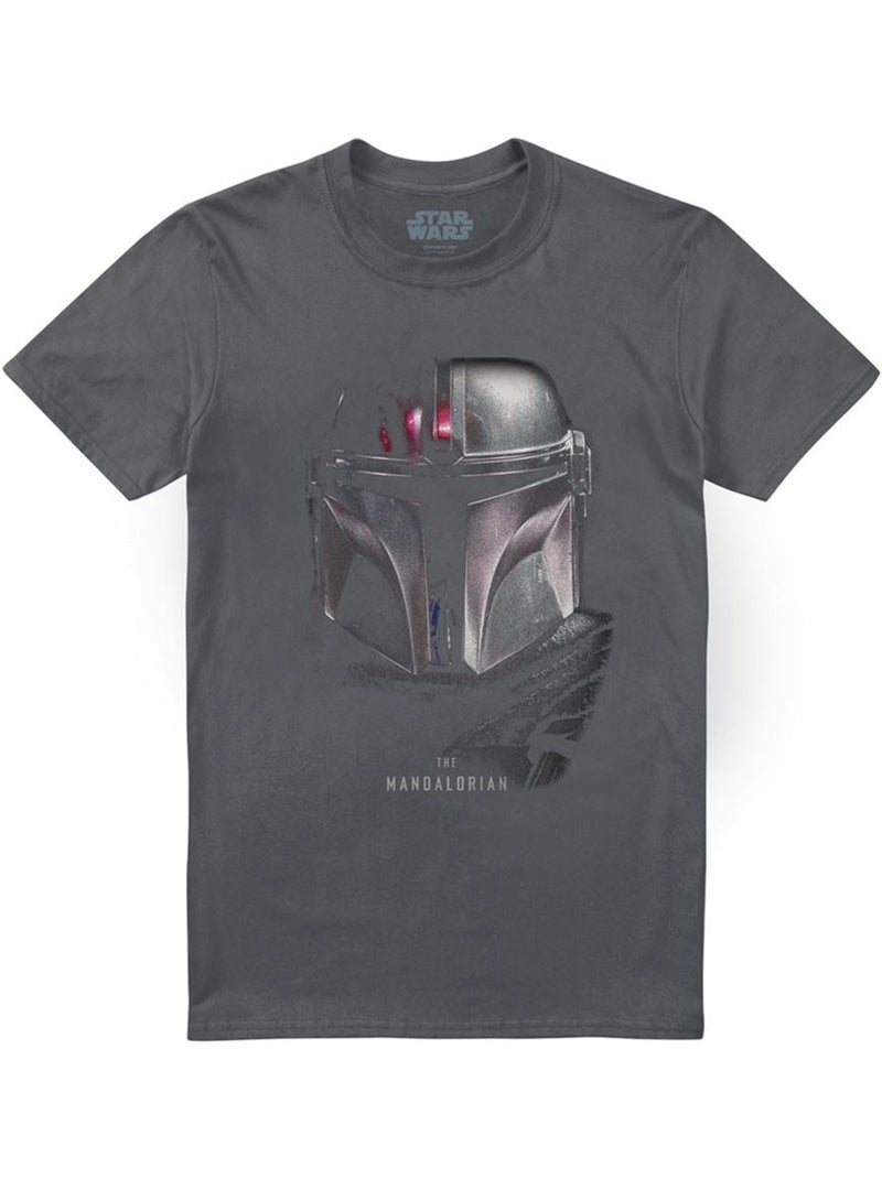 Maglietta ombra adulto unisex - star wars the mandalorian Grigio nero - Kiabi
