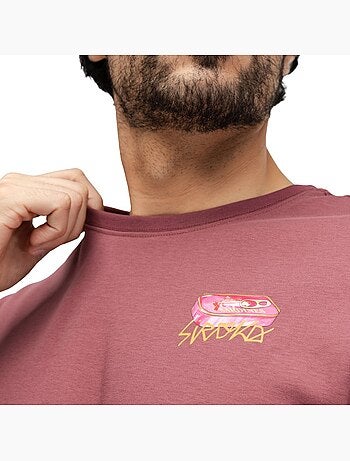 Maglietta oversize a maniche corte da uomo uomo grama burgundy