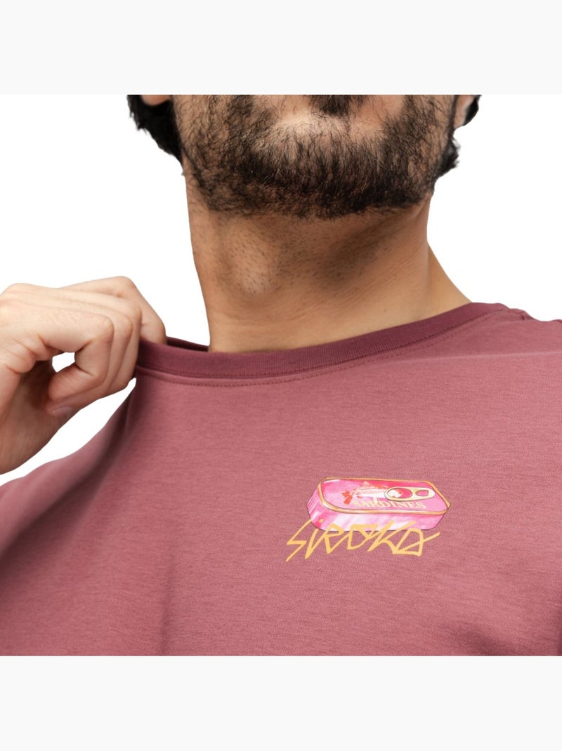 Maglietta oversize a maniche corte da uomo uomo grama burgundy Rosso - Kiabi