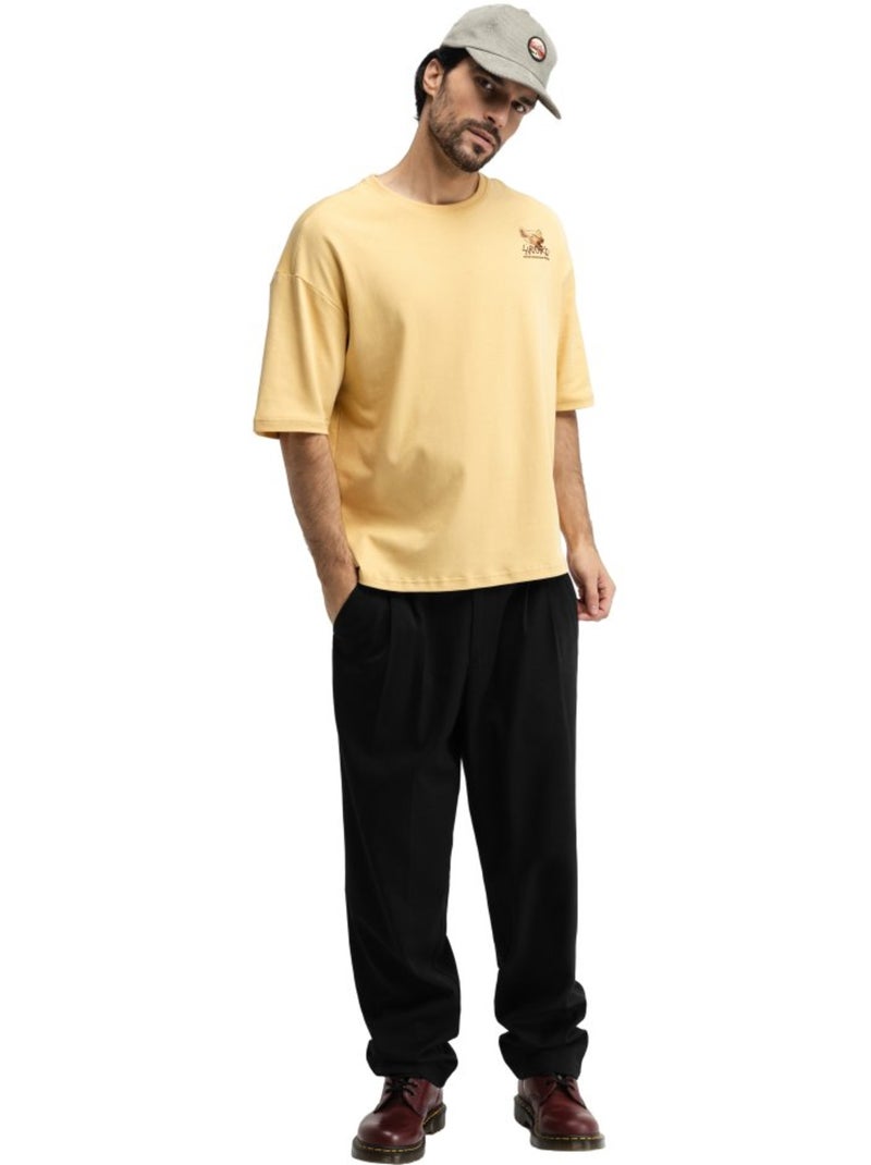 Maglietta oversize a maniche corte da uomo uomo grama mustard Giallo - Kiabi