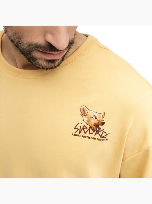 Maglietta oversize a maniche corte da uomo uomo grama mustard - Kiabi