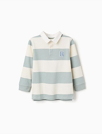 Maglietta polo a manica lunga con righe