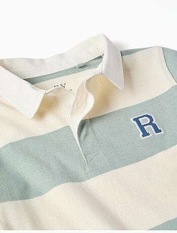 Maglietta polo a manica lunga con righe