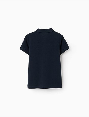 Maglietta polo in piqué di cotone a manica corta