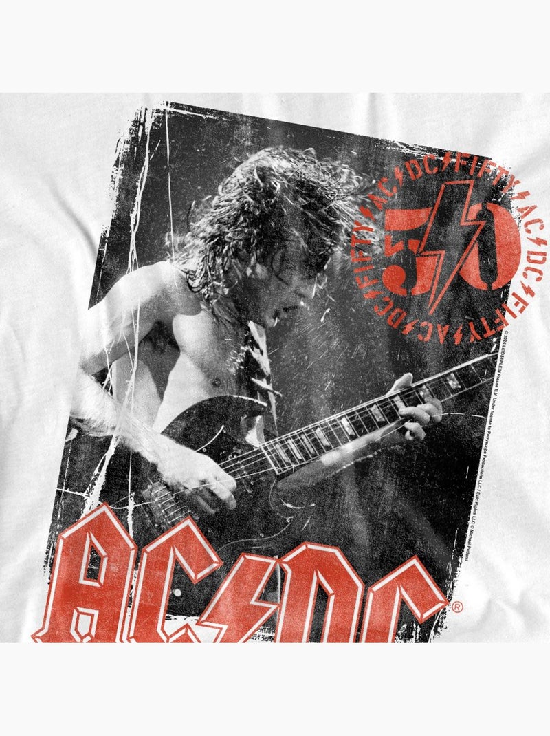 Maglietta poster per francobolli uomo - acdc Bianco - Kiabi