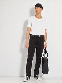 Maglietta regular cotone collo a V - Kiabi