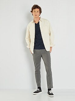 Maglietta regular cotone collo a V - Kiabi