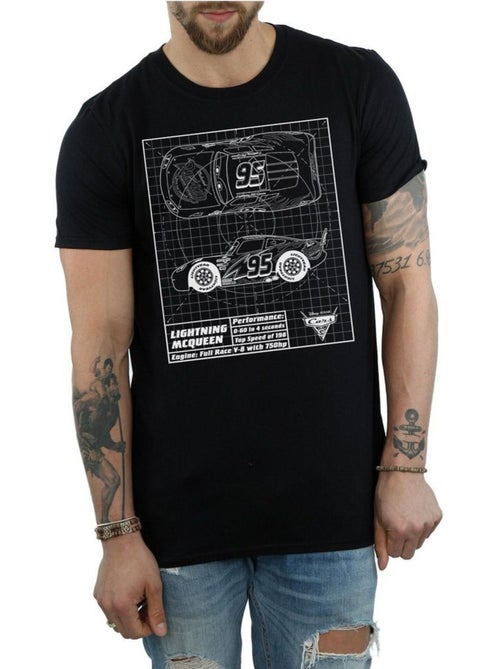 Maglietta saetta mcqueen planimetria uomo - cars - Kiabi