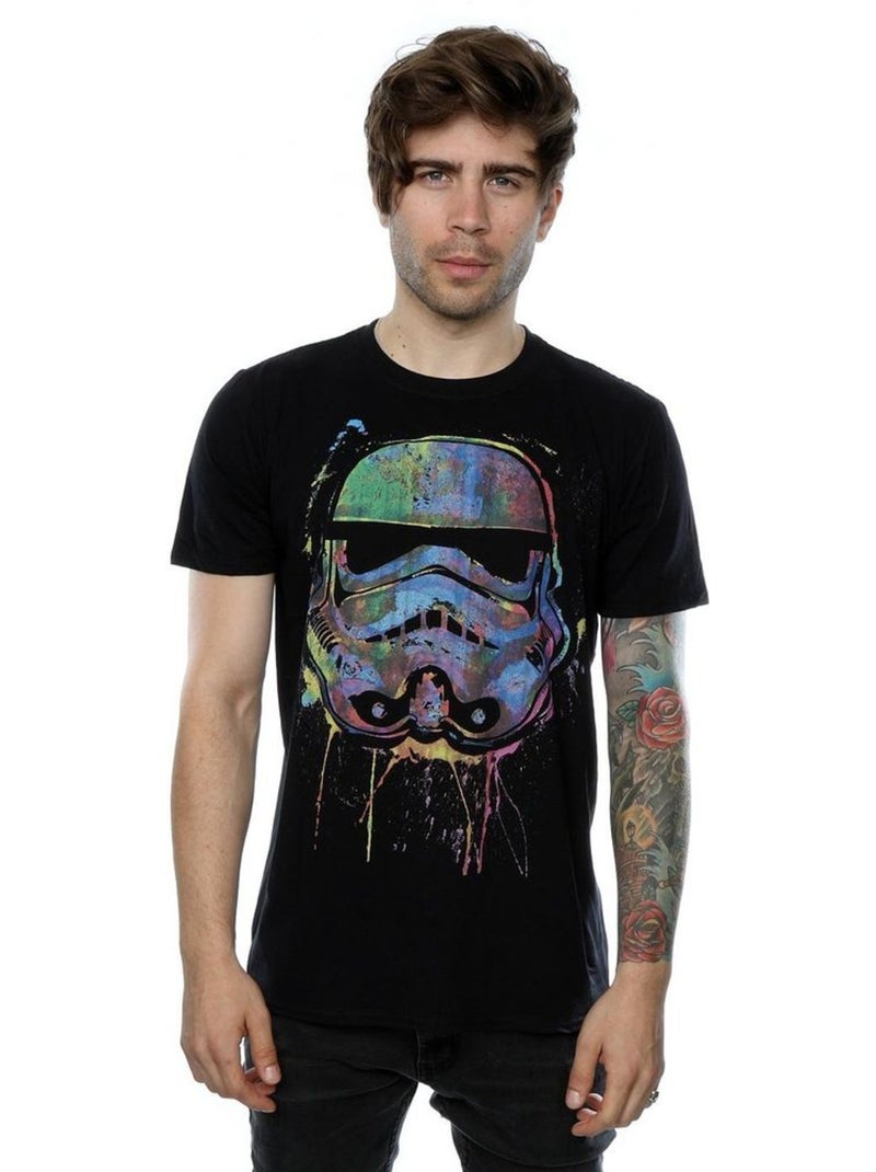 Maglietta schizzi vernice adulto unisex - star wars Nero - Kiabi