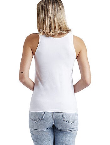 Maglietta senza maniche con scollo a V in guipure ADMAS da donna