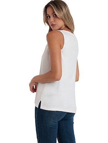 Maglietta senza maniche in pizzo da donna ADMAS