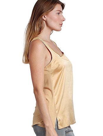 Maglietta senza maniche in raso da donna ADMAS