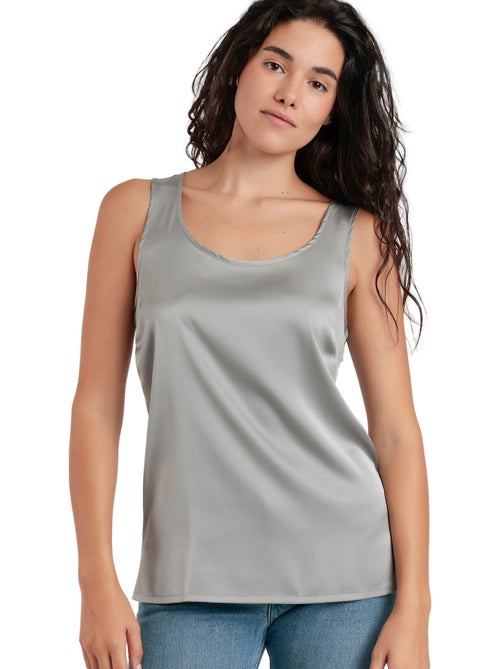 Maglietta senza maniche in raso da donna ADMAS - Kiabi Maglietta senza maniche in raso da donna ADMAS - Kiabi